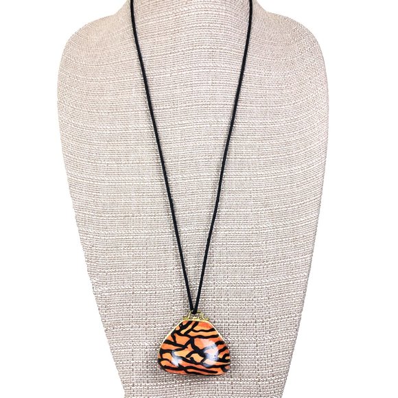 Vintage Faux Limoge Porcelain Animal Print Purse Necklace w Accessories - Picture 3 of 8